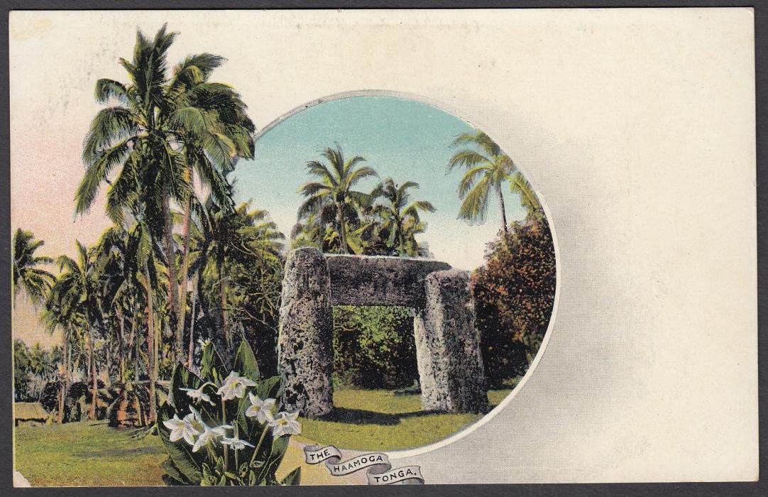 TONGA: (Picture Postal Stationery) 1906 1d. colour picture card The Haamoga; unused.