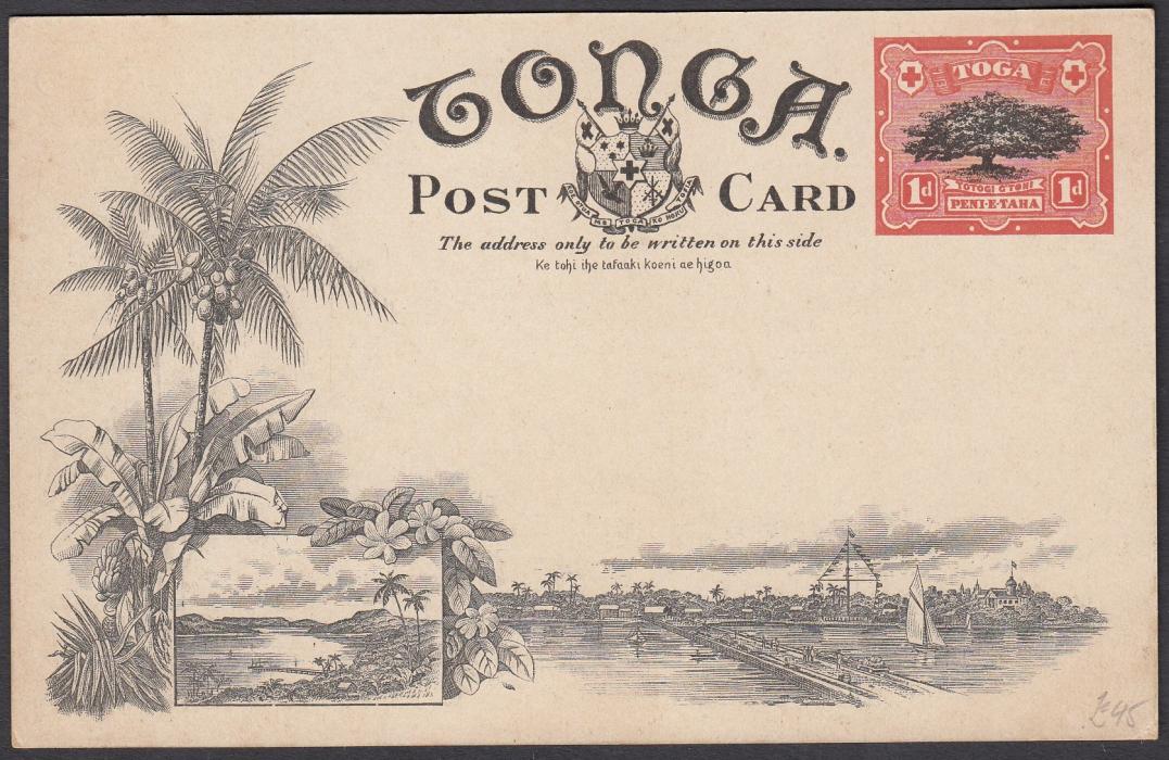 TONGA: (Picture Postal Stationery) 1906 1d. colour picture card The Haamoga; unused.