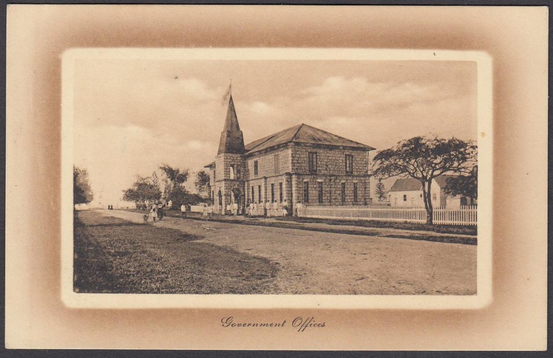 TONGA: (Picture Postal Stationery) 1911 1d brown hue card entitled Government Office; unused.