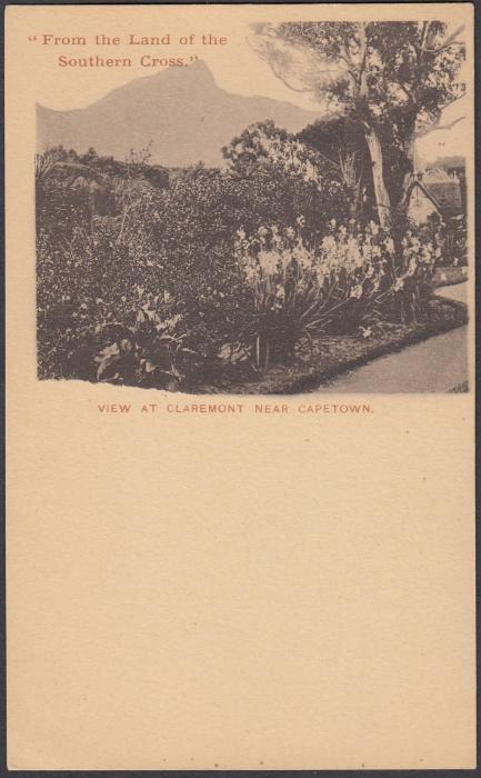 SOUTH AFRICA: (Cape of Good Hope - Picture Stationery) 1899 1d. card entitled View at Claremont Near Capetown; very fine unused.