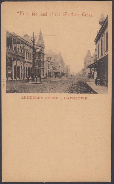 SOUTH AFRICA: (Cape of Good Hope - Picture Stationery) 1899 1d. card entitled Adderley Street, Capetown; fine unused.