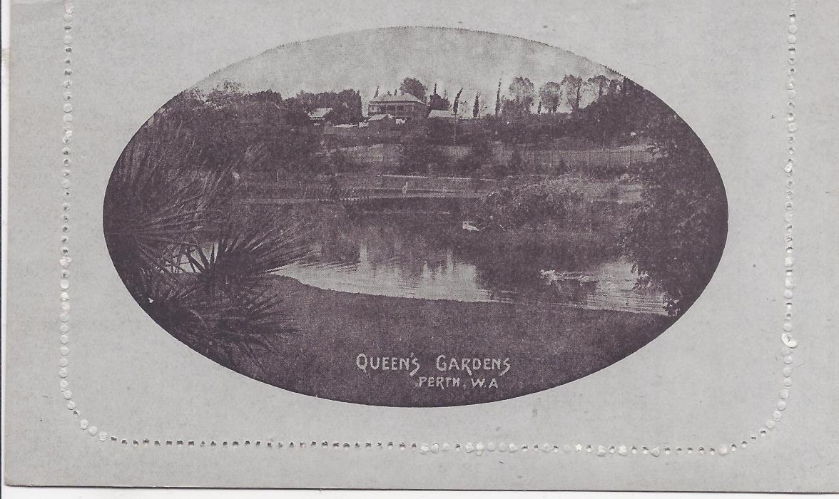 Australia (Picture Stationery) 1913 Die II 1d. greenish black letter card Pineapples Queensland fine unused