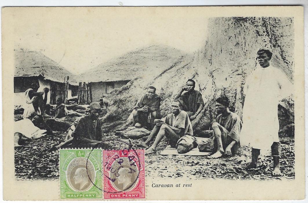 Nigeria (Southern) 1905 picture postcard franked front and back and cancelled by rare Lucaya cds, without message.