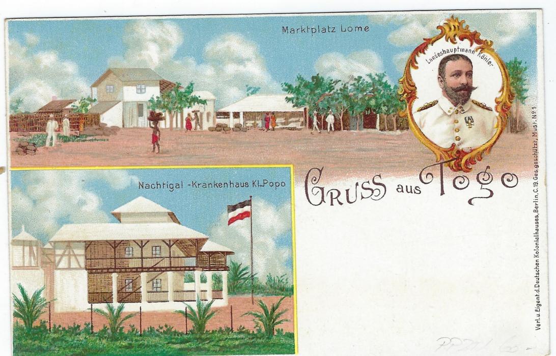German Colonies (Togo) 1898 10pf ‘Gruss aus Togo’ picture stationery card fine unused.