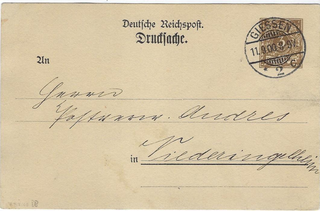 Germany (Picture Stationery) 1900 3Pf card advertising ‘TAPO’, a Cigar, depicting Windmill and men hunting ducks with their dogs, with Giessen cds; good condition.