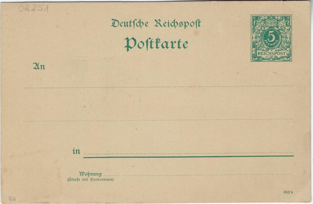 Germany (Picture Stationery) 1900s 5pf. card with small image Neue Borse Leipzig, some slight tones, PP9 F314/03.