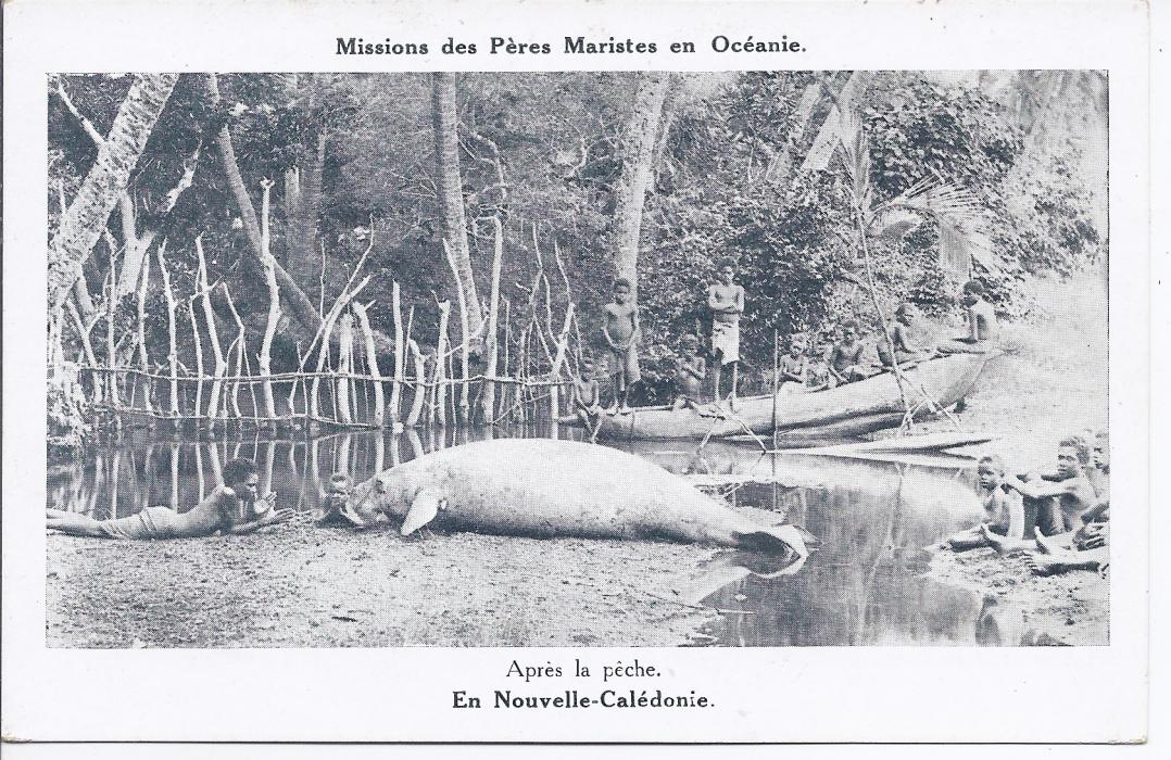 New Caledonia 1900s card entitled Apres la peche. En Nouvelle Caledonie fine unused