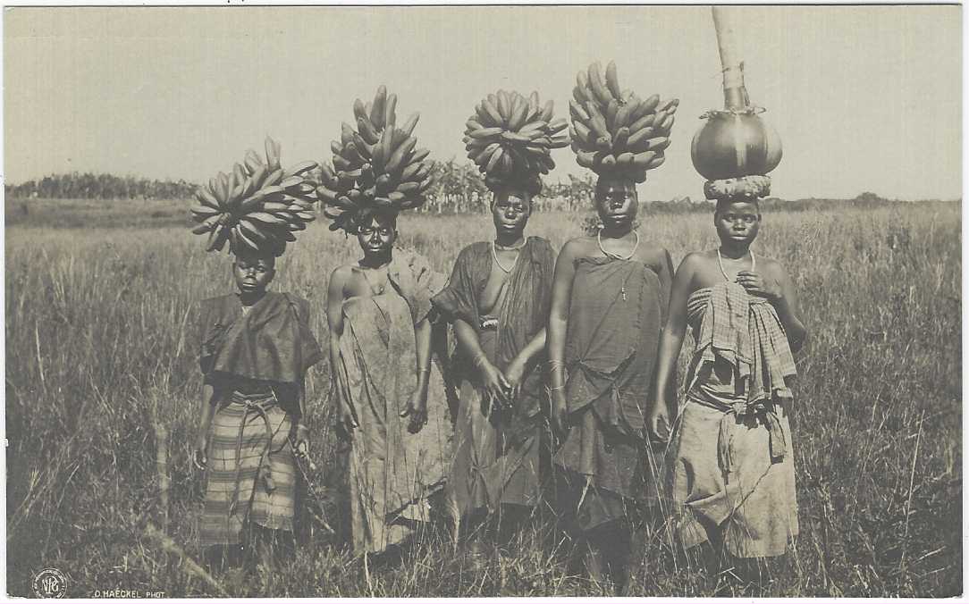 German Colonies (Togo) 1908 3pf. brown with photographic image of five natives , mostly carrying bananas on their heads; fine unused and scarce thus.