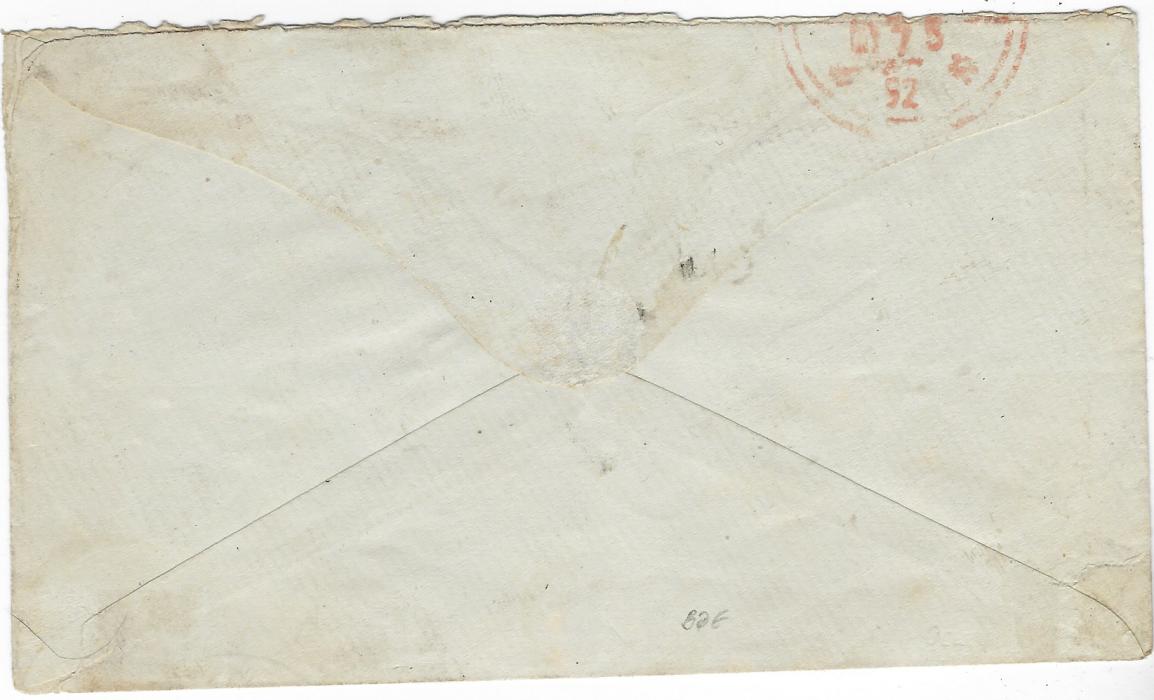 Liberia 1892 (Apr 7) stampless printed envelope to London bearing straight-line ‘POSTAGE PAID’ handstamp, to right a little unclear Bassa Liberia cds, PAID/ LIVERPOOL/ Br PACKET transit at left; good example from this correspondence.