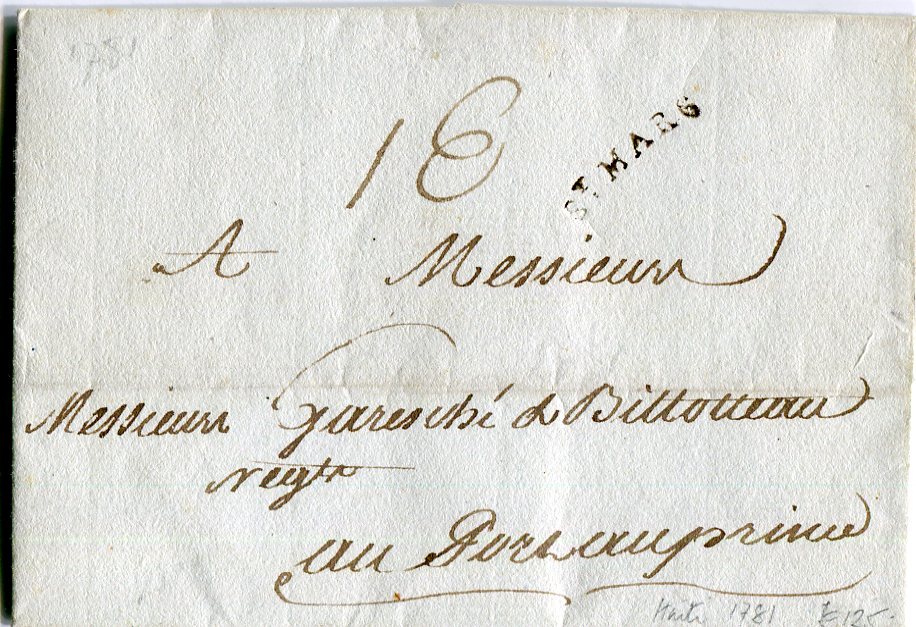 Haiti 1781 Internal entire to Port au Prince hs cursive ST MARC, ms dateline in letter heading, fine 