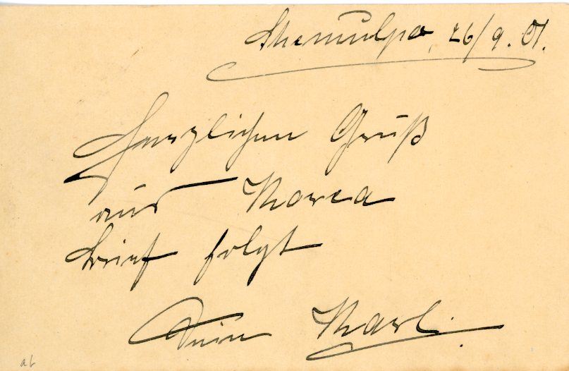 KOREA KOREA: 1901 (25 SEP) 4ch. brown stationery card addressed to Germany cancelled CHEMULPO COREE, fine.