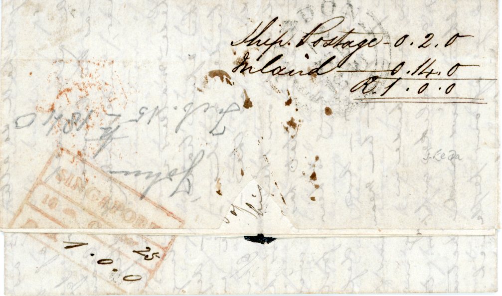 HONG KONG HONG KONG: 1839 (9 Sept.) Entire letter from J.R. Morrison on board the Fort William to his sister in London