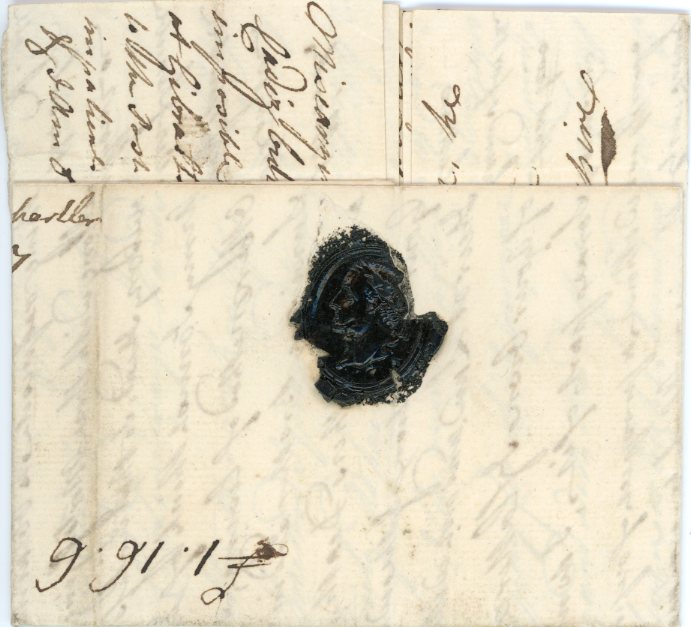 GIBRALTAR GIBRALTAR: 1767 (3 April) entire to Edinburgh with faint ANDALUCIA / ALTA Straight line hs, endorsed ‘To be left at Forrests Coffee House’, Bishop mark on reverse, rated 1/6d packet rate to London, + 6d to Edinburgh, fine.