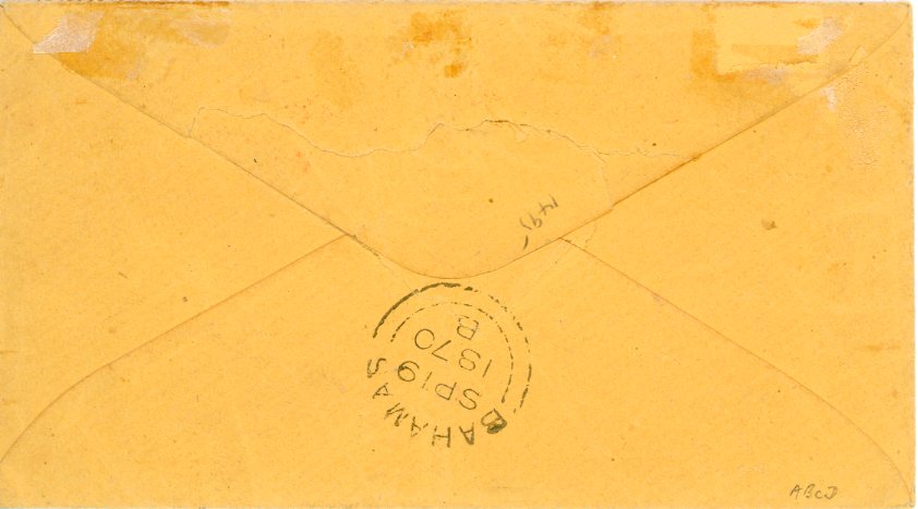 BAHAMAS BAHAMAS: 1870 (Sept 19): Cover to Belize, British Honduras endorsed