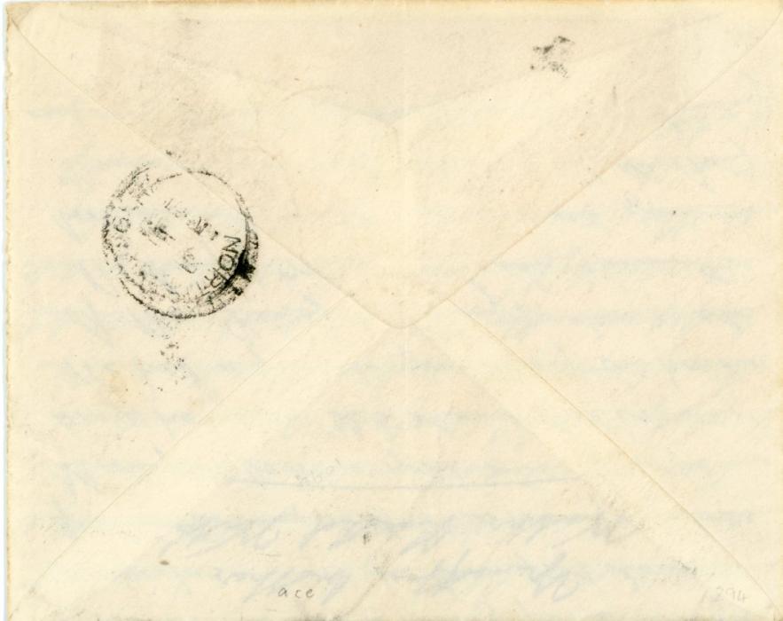 NORTHERN NIGERIA NORTHERN NIGERIA West African Frontier Force, 1901 (Nov 10): Stampless cover with original contents from Lt. Wilkin to his step-brother in Devon, marked 