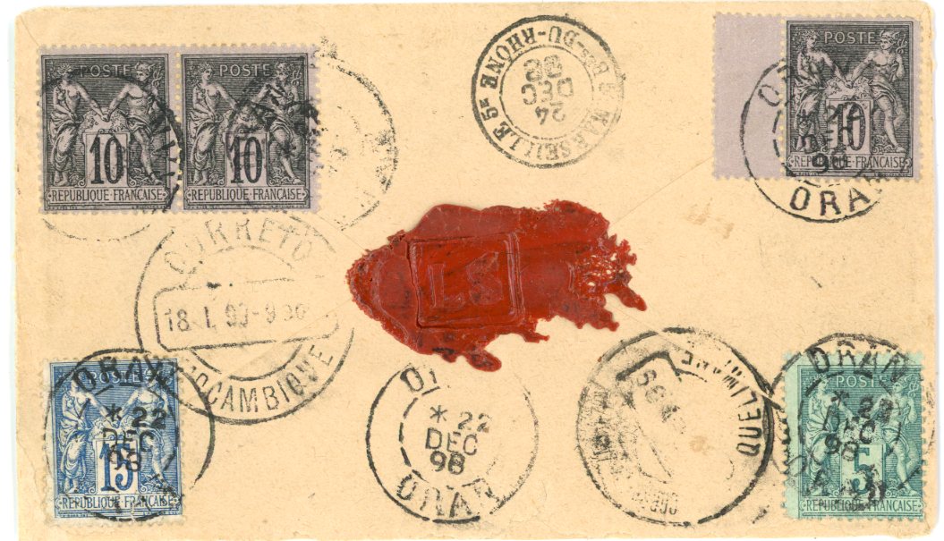 ALGERIA ALGERIA: 1898 (Dec 22): Registered envelope to Quelimane, Mozambique, endorsed