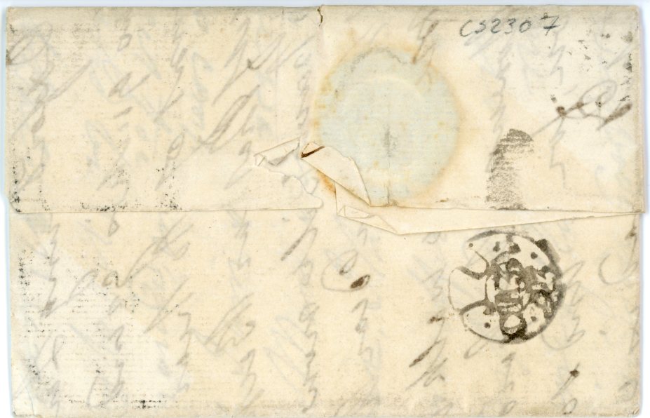 GREAT BRITAIN GREAT BRITAIN: 1793 Entire to London with fine R.ISLE OF/WIGHT straight line hs, fine.