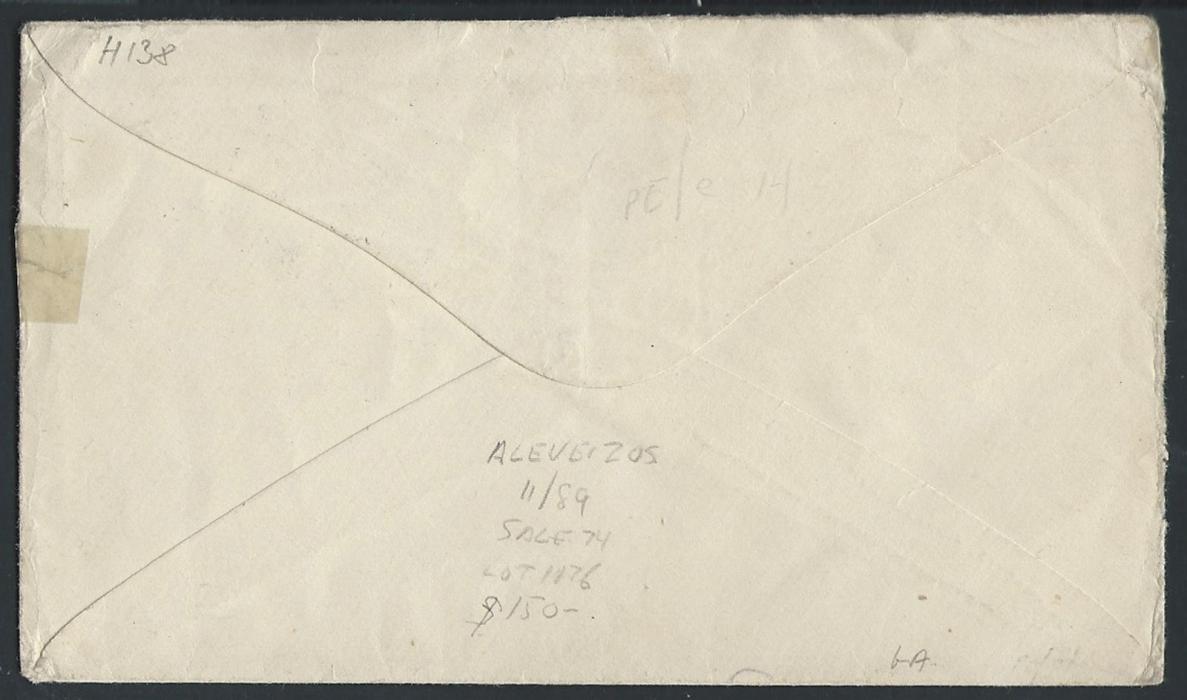 RUSSIA - POLAR BEAR 1919, 22 February Envelope to Illinois – USA bearing P.B. 2 British F.P.O. cds.
