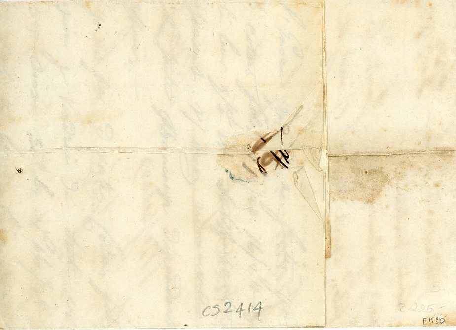 TURKEY TURKEY: 1846 (25 Fev) entire with Brousse dateline addressed to Constantinople with ornate negative PP on front, good strike, clear of central fold, fine