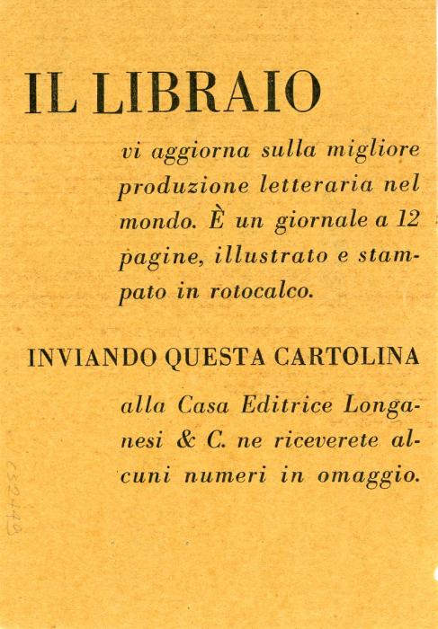 ITALY ITALY: 1944 (11 5) pre-printed order card to Milano franked Republica Sociale 1944 Imperial 20c carmine ovpt. G.N.R. in Verona, tied PIGNA/IMPERIA cds, v.fine (Sass.473) cert. Dr Avi